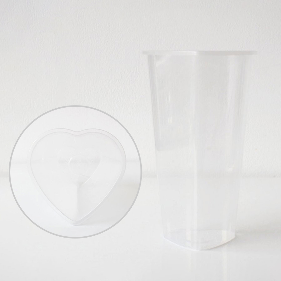 ハート型 ハードPPカップ 透明